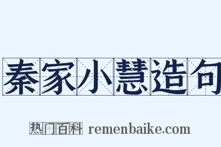 秦家小慧造句是什么意思的图片